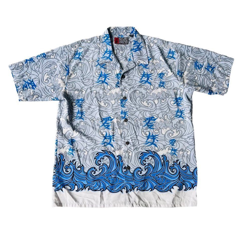 Vintage Y2K Pineapple Connection Mystic Origins Japanese Kanji‎ Waves Men's M